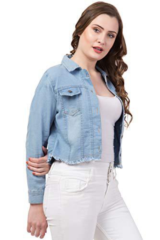 FUNDAY FASHION Women's Denim Blend Standard Length Jacket