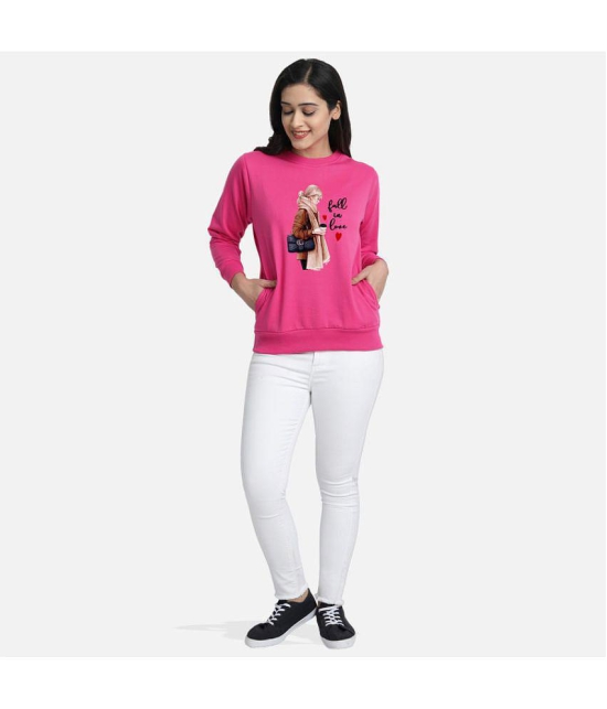 CHOZI Fleece Women''s Non Hooded Sweatshirt ( Pink ) - None