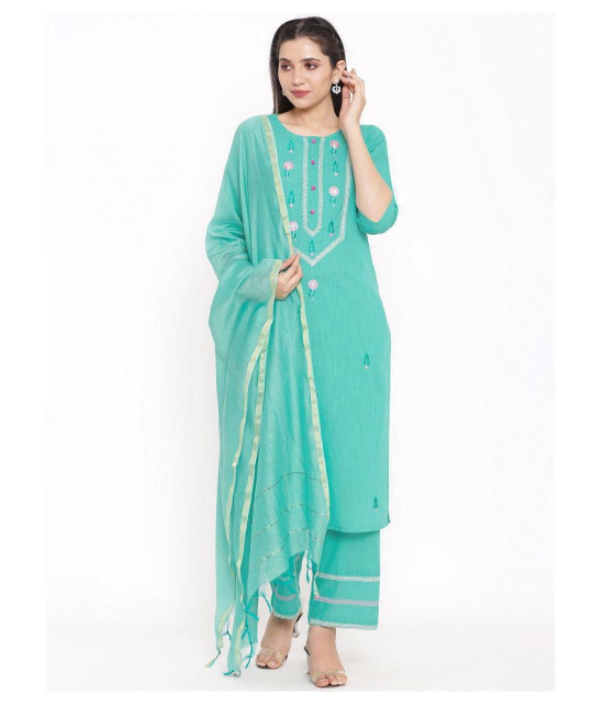 FabbibaPrints Cotton Kurti With Palazzo - Stitched Suit - XXL