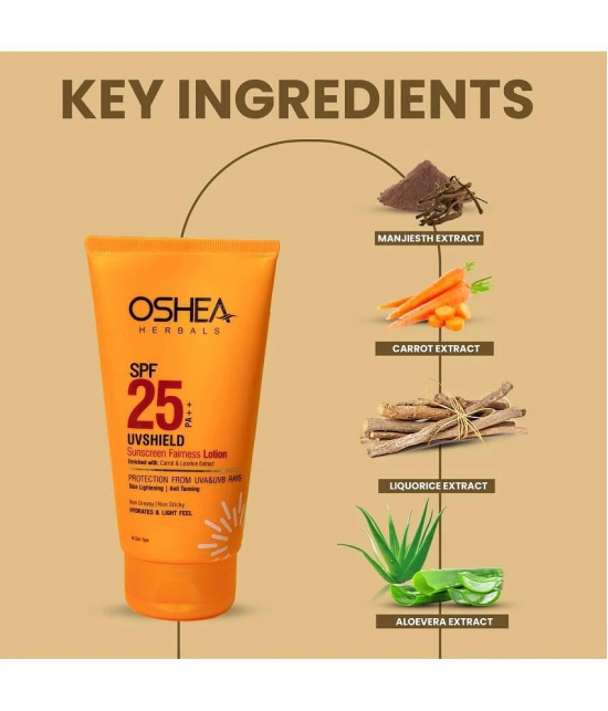 Oshea Herbals UV Shield Sun Block Cream Spf 25 Pa ++ 120Grams