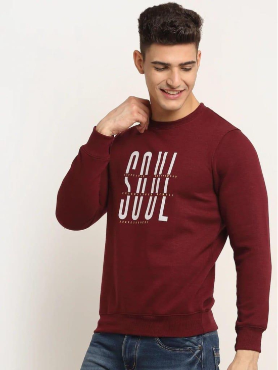 Rodamo Men Maroon Printed Sweatshirt