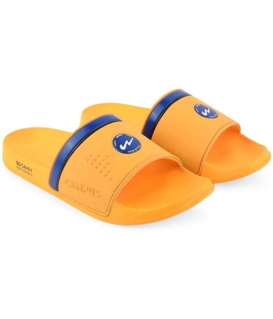 Campus - Mustard Mens Slide Flip Flop - None