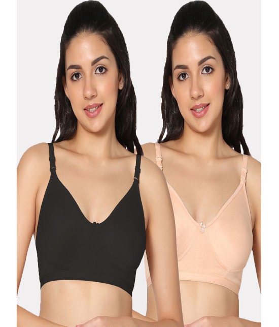 IN CARE LINGERIE - Multicolor Cotton Non Padded Women's Everyday Bra ( Pack of 2 ) - None