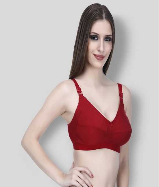 Elina - Maroon Cotton Non - Padded Womens Everyday Bra ( Pack of 1 ) - None