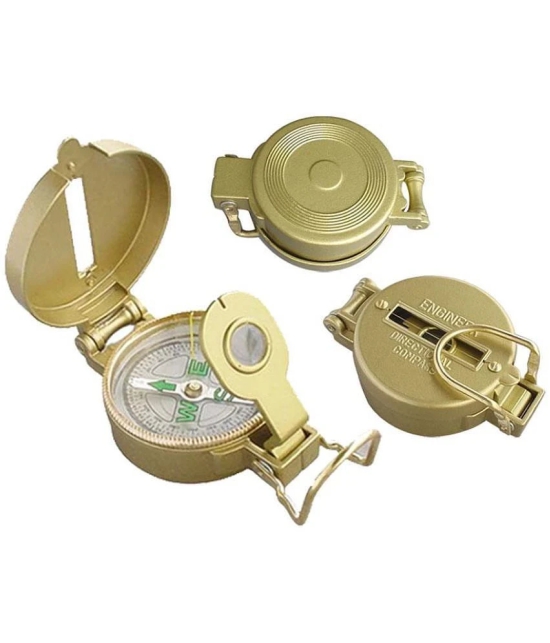 JGG-New Addition Metal Hand Held Lensatic Waterproof Outdoor Camping Compass (Golden)