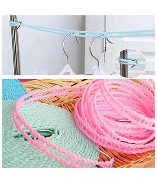 Outdoor Windproof 3m/5m Adjustable Strength Nylon Durable Anti Slip Drying Clothes Hangers Rope Clothesline Washing Line Laundry (Length 3m)