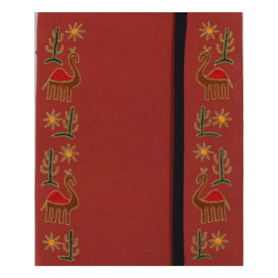 Garvi Gurjari Handcrafted Embroidered File Folder | Flap File Folder | Aari Embroidery Document Holder