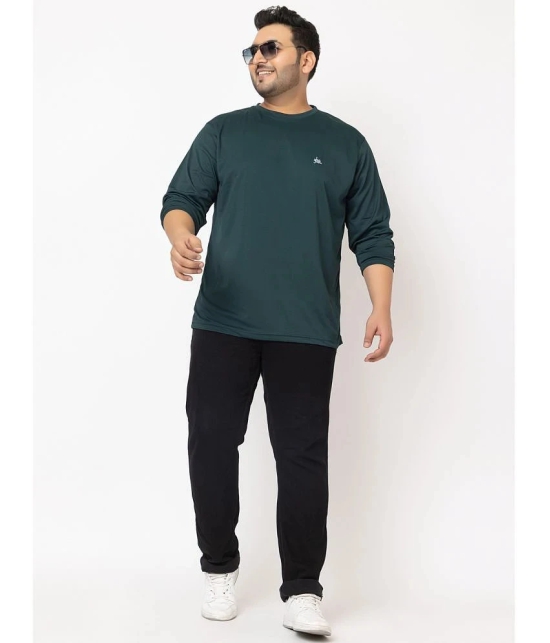 YHA Cotton Blend Regular Fit Solid Full Sleeves Mens T-Shirt - Dark Green ( Pack of 1 ) - None