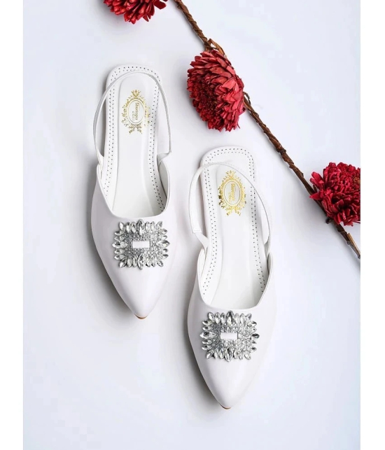 Shoetopia - White Womens Flats - None