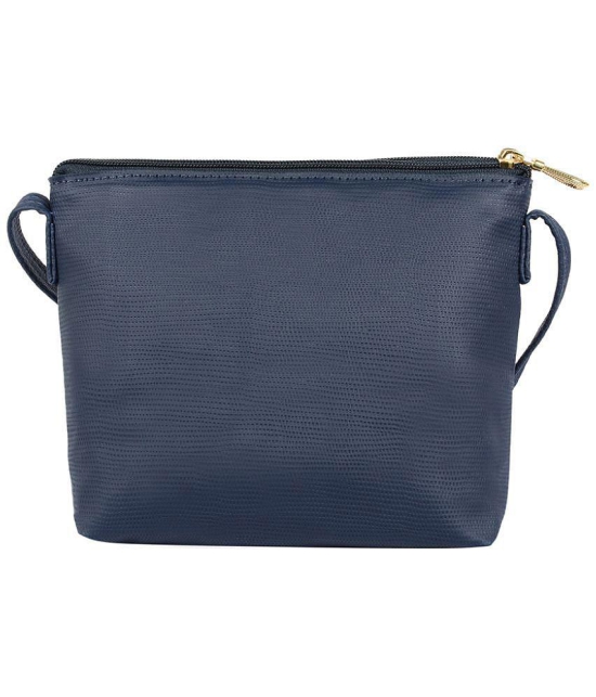 Enoki - Blue Faux Leather Sling Bag - Blue