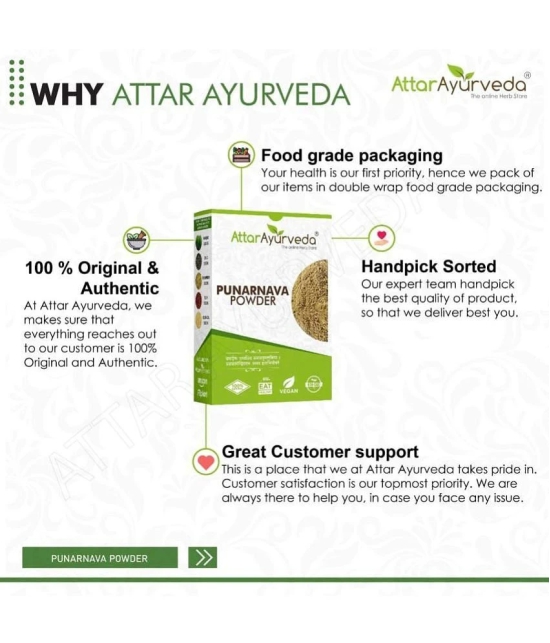 Attar Ayurveda Punarnava Powder for Kidney Rejuvenation (250 gm)