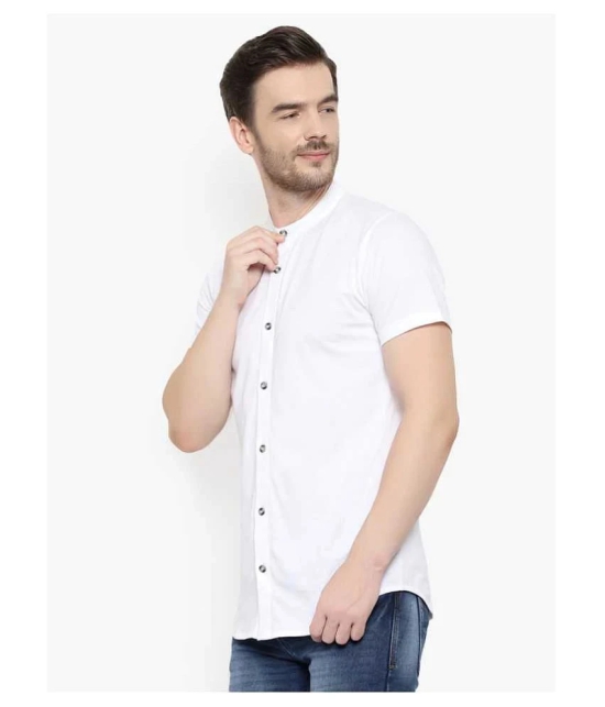 Glito Cotton Blend White Shirt Single - None