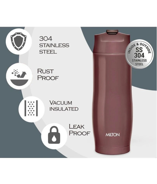 Milton Revive Stainless Steel Flask, 480ml/68mm, Brown - Brown