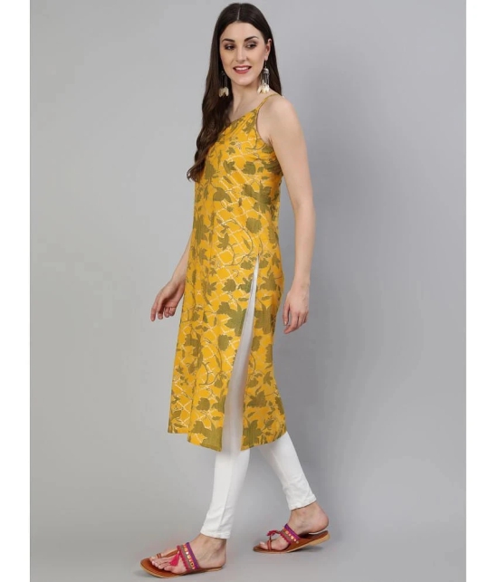 Antaran - Yellow Cotton Womens Straight Kurti ( Pack of 1 ) - None