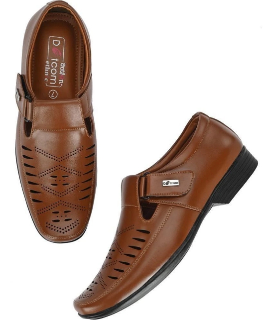 Action - Brown Mens Sandals - None