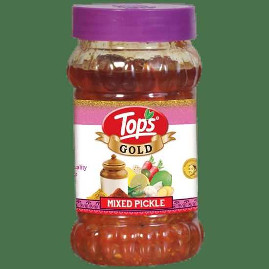 Tops Pickle - Gold Mixed, Spicy Condiment, Accompaniment For Meals, 375 G Jar