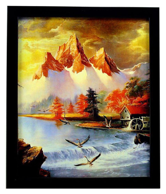 Indianara landscape Synthetic Painting With Frame