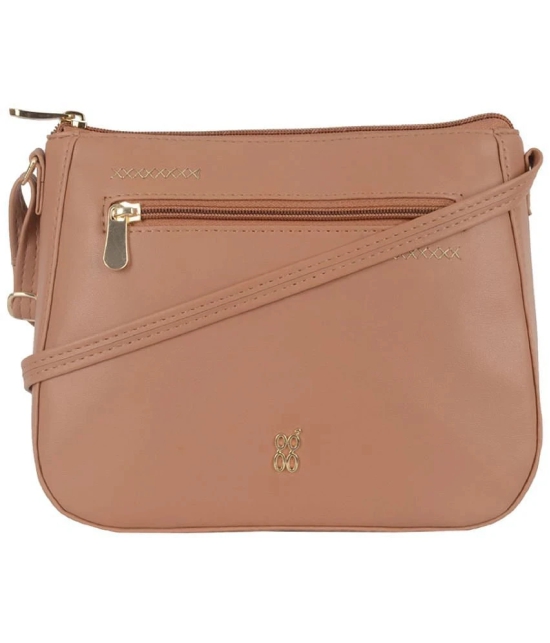 Baggit Beige Faux Leather Sling Bag - Beige