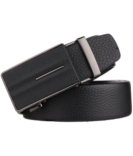 Zacharias - Black Leather Men's Casual Belt ( Pack of 1 ) - None