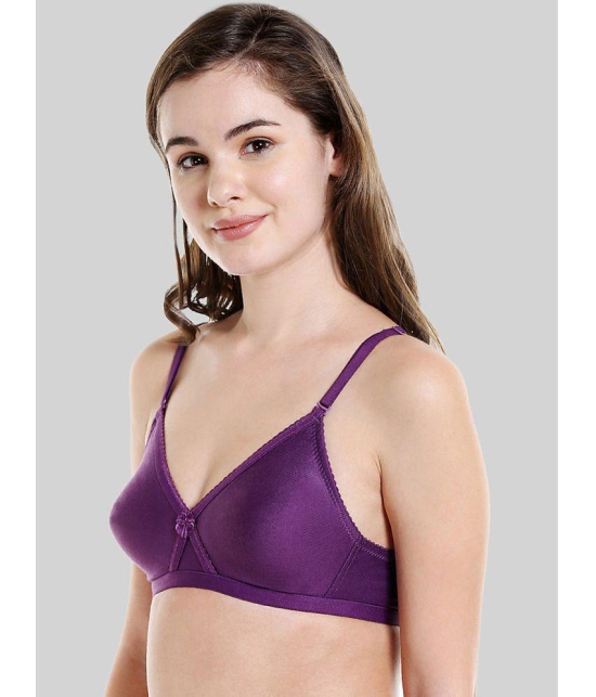 Bodycare Purple Cotton Blend Non Padded Womens Everyday Bra ( Pack of 1 ) - None