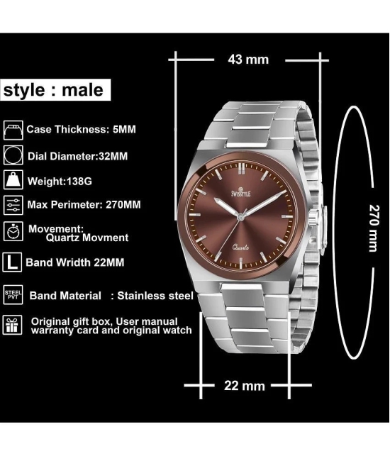 Swisstyle Silver Stainless Steel Analog Mens Watch