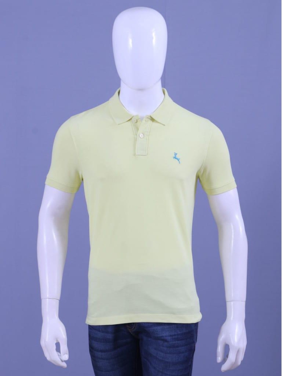 Men's Lt.Yellow Embroidery PoloT-Shirt