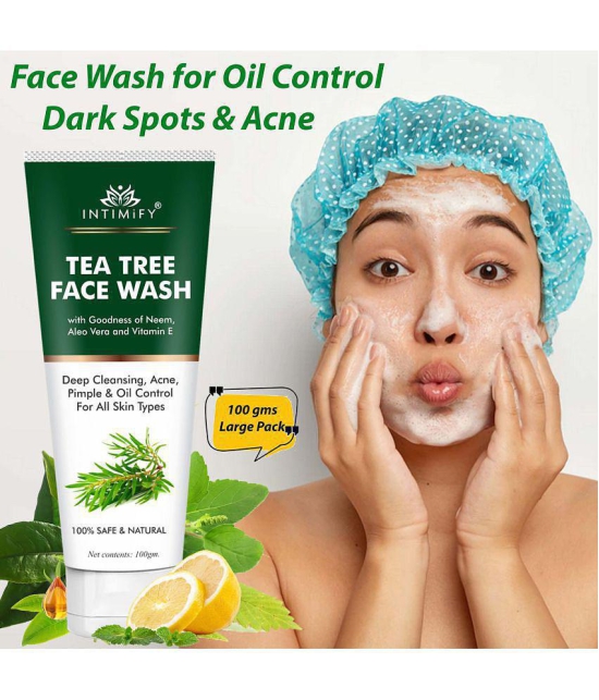 Intimify Tea Tree Face Wash, face wash, anti aging wrinkles face wash, skin brightening face wash, 100 gm