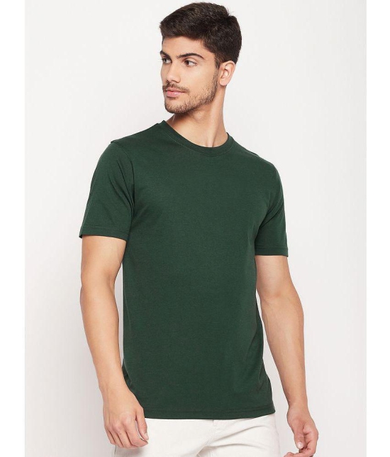 UNIBERRY - Olive Cotton Blend Regular Fit Men's T-Shirt ( Pack of 1 ) - None