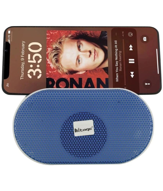 hitage BT-5.0 Crystal 5 W Bluetooth Speaker Bluetooth V 5.0 with USB,SD card Slot Playback Time 24 hrs Blue - Blue