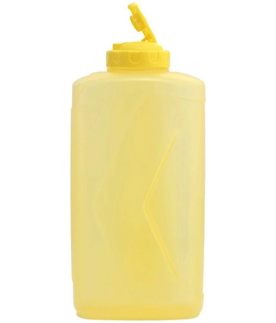 HOMETALES Plastic Rhino Spout Fridge Water Bottle, 2000ml, Yellow, (1U) - Yellow