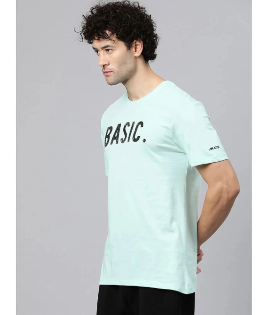 Alcis Sea Green Cotton Regular Fit Mens Sports T-Shirt ( Pack of 1 ) - None