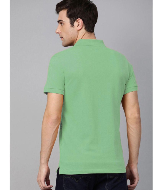 ADORATE - Green Cotton Blend Regular Fit Mens Polo T Shirt ( Pack of 1 ) - None