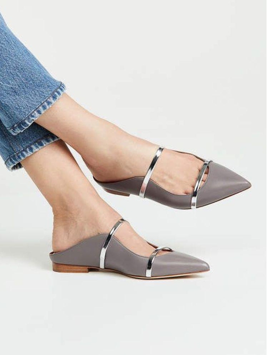 Shoetopia - Light Grey Women''s Flats - None