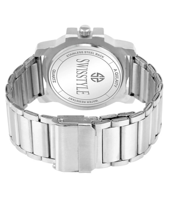 Swisstyle SS-GR810-WHT-SLV-CH Stainless Steel Analog Mens Watch