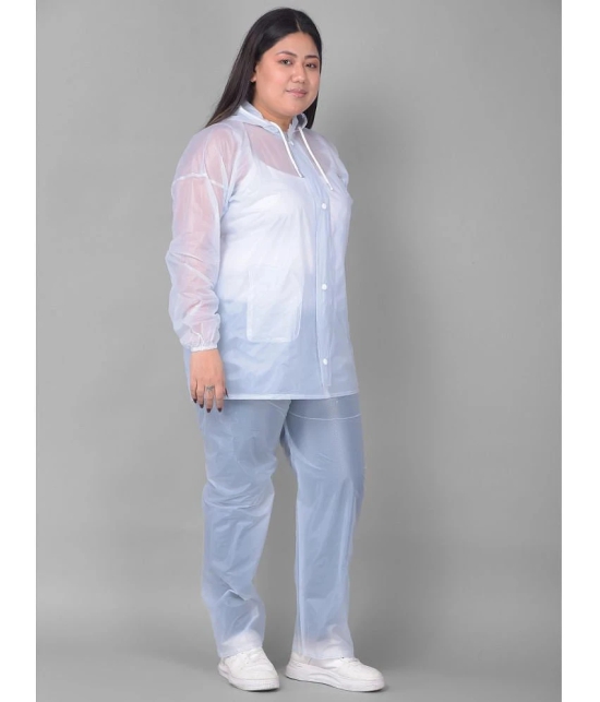 Dollar Polyester Raincoat Set - White - None