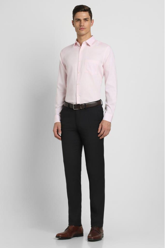 Men Pink Slim Fit Formal Full Sleeves Formal Shirt