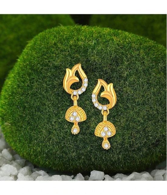 VIVASTRI Golden Drop Earrings ( Pack of 1 ) - Golden