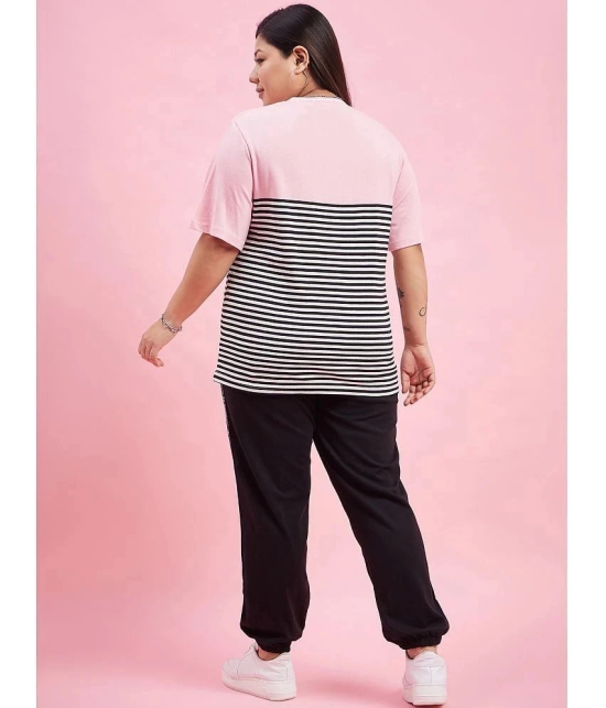 AUSTIVO Pink Striped Pant Top Set - None