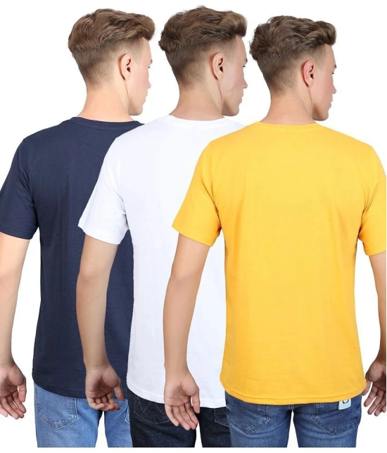 Supersquad 100% Cotton Regular Fit Printed Half Sleeves Mens T-Shirt - Multicolor ( Pack of 3 ) - None