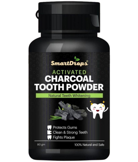 Smartdrops Activated Charcoal Teeth Powder For Teeth Whitening Powder 80gm Pack of 2