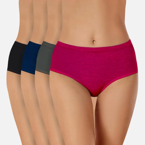 Heelium Bamboo Underwear Brief for Women - Pack of 4-Large