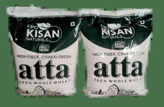 FPO Kisan Naturals High Fiber Chakki Fresh Atta - 5 Kg