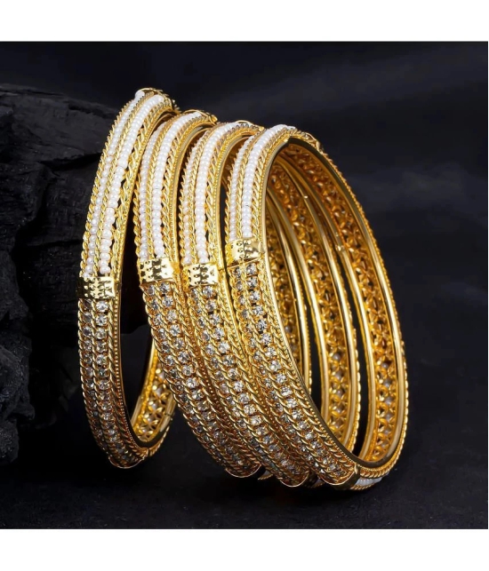 Sukkhi Eye-Catchy Gold Plated Bangle Set For Women (Set of 4) - None