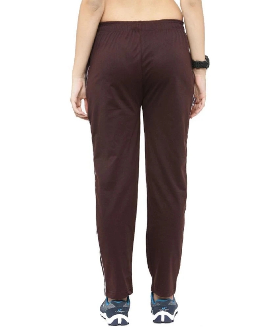 Uzarus Brown Cotton Blend Trackpants - Single - M