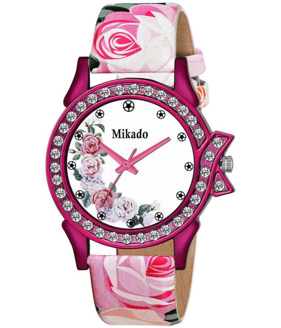 Mikado Leather Round Womens Watch