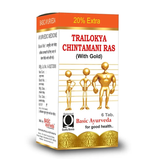 Basic Ayurveda Trailokya Chintamani Ras-30 Tablet