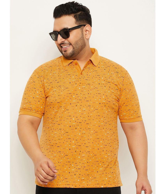 MXN - Mustard Cotton Blend Regular Fit Mens Polo T Shirt ( Pack of 1 ) - None