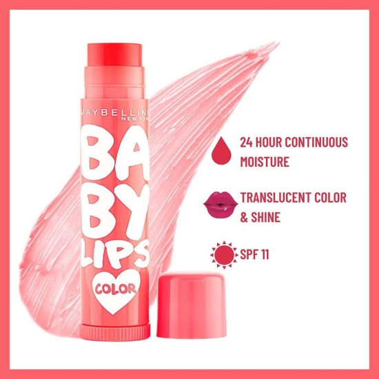 Maybelline New York Lip Balm, With Spf, Moisturises and Protects From the Sun, Pink Lolita & Baby Lips Cherry Kiss, 4g