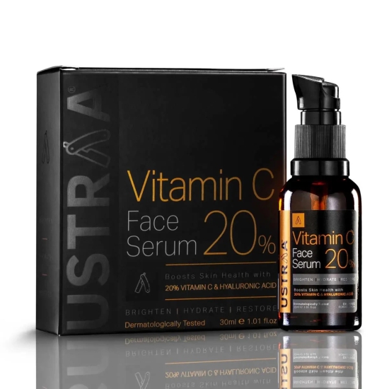 Ustraa 20% Vitamin C Face Serum with Hyaluronic Acid - 30 ml