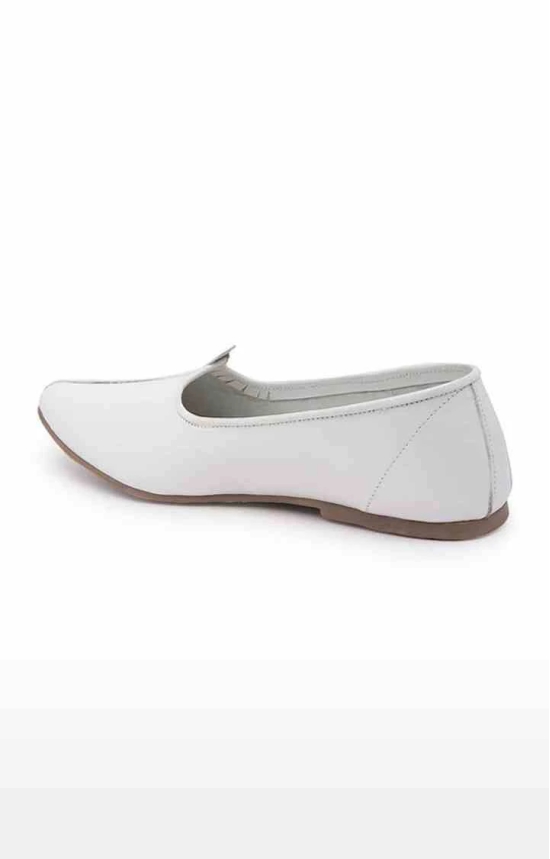 Mens White Leather Formal Slip-ons